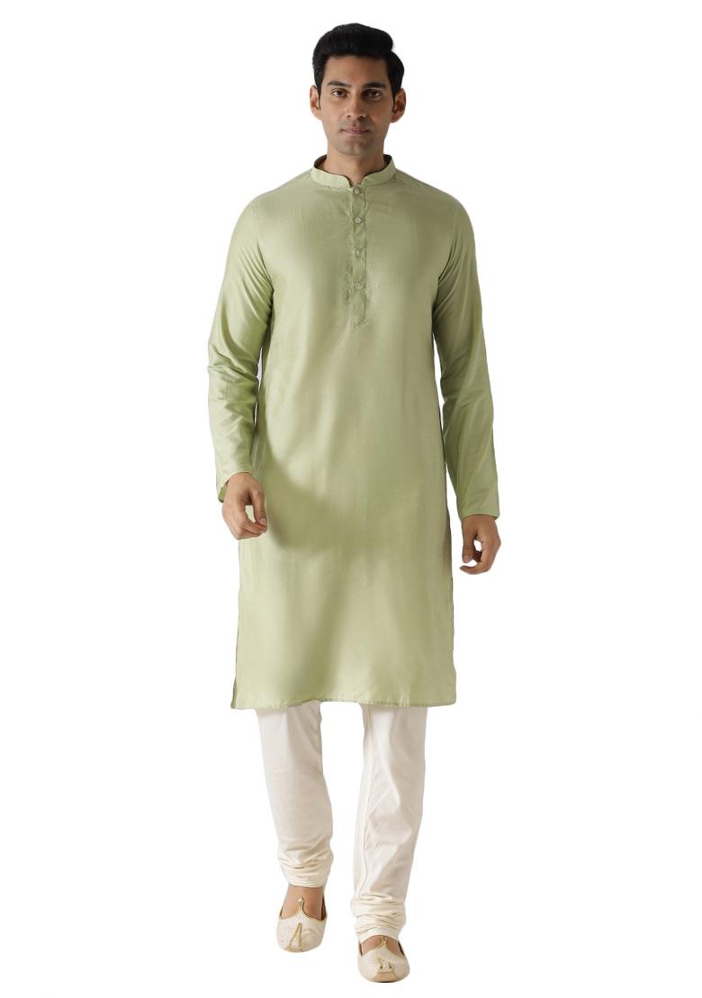 Yellow Solid Cotton Blend Nehru Jacket Set For Men