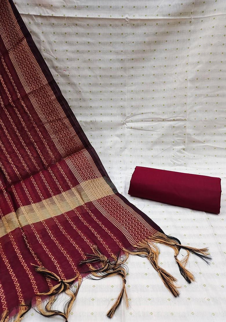 White Solid Pure Cotton Kurta Set