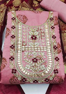 Purple Floral Print Poly Blend Kurta Set