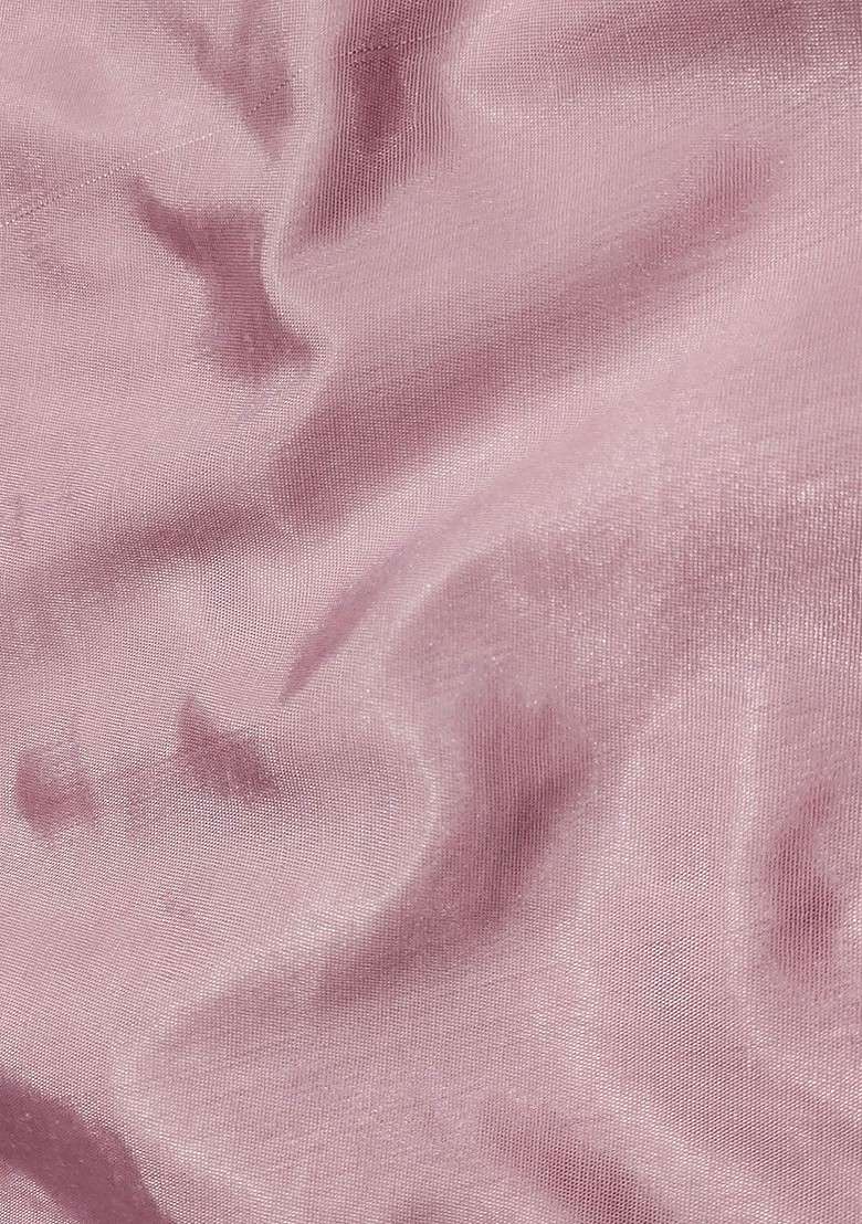 Pink Embroidered Organza Straight Kurta Set - Indya