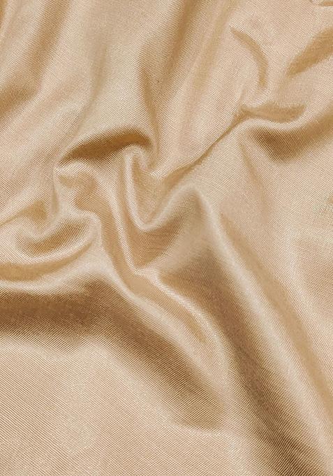 Beige Embellished Organza Kurta Set