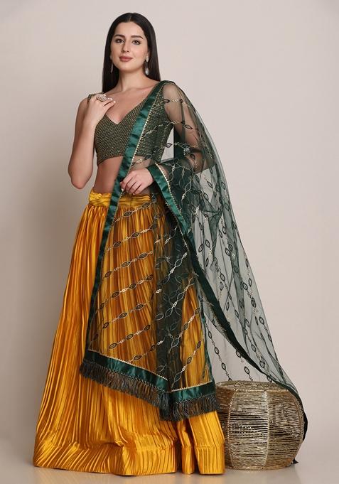 Yellow Embellished Lehenga Set