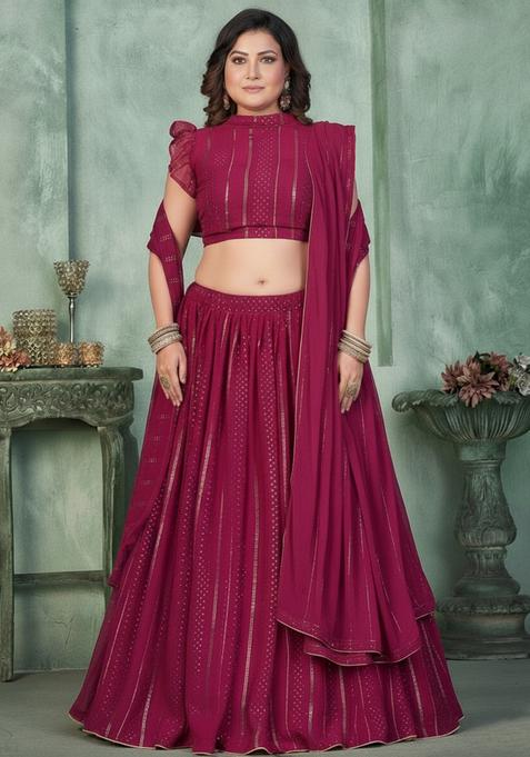 Green Printed Lehenga Set