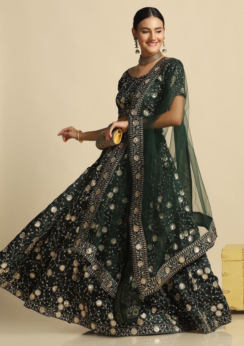 Pink Embroidered Silk Lehenga Set