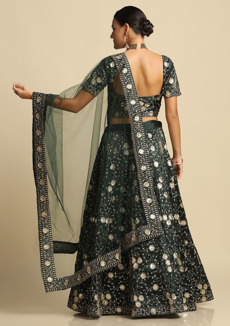 Pink Embroidered Silk Lehenga Set