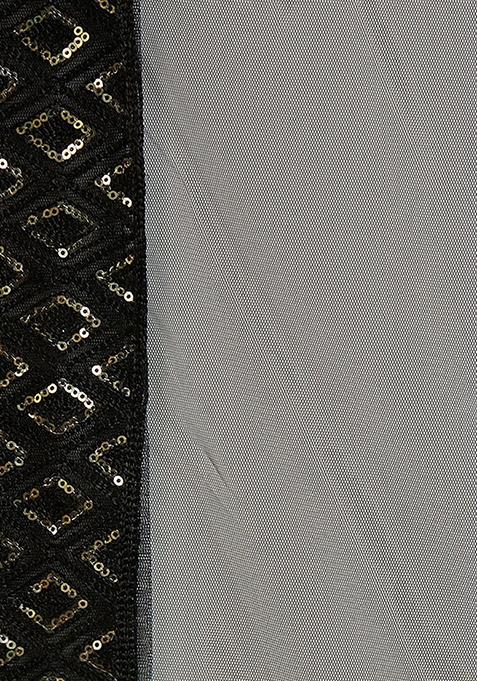 Black Sequin Embroidered Lehenga Set With Dupatta