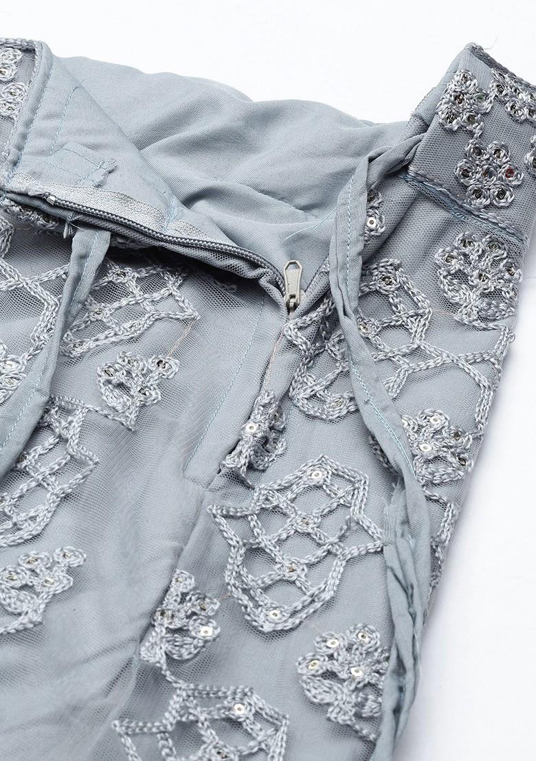 Green Sequin Embroidered Lehenga Set With Dupatta