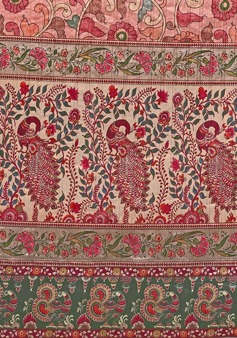 Pink Digital Print Lehenga Set