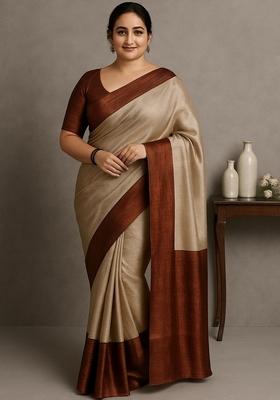 Onion Pink Weaving Silk Saree Set