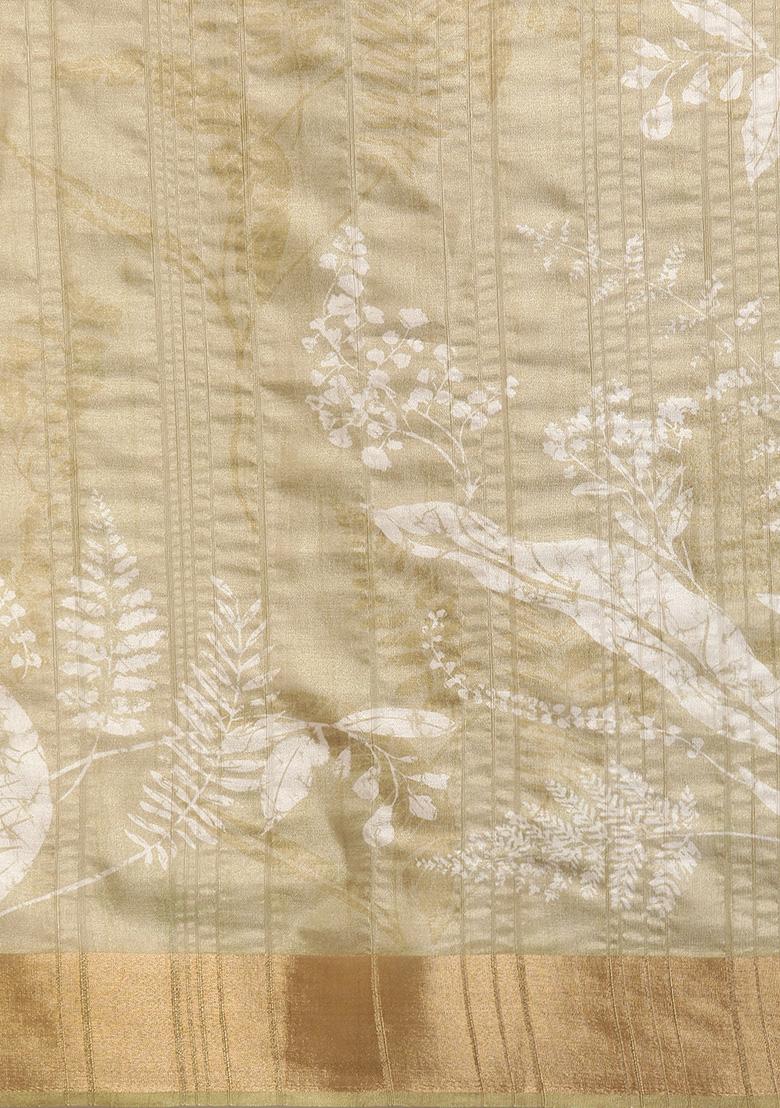 Maroon Block Digital Print Soft Silk Saree Set - Indya