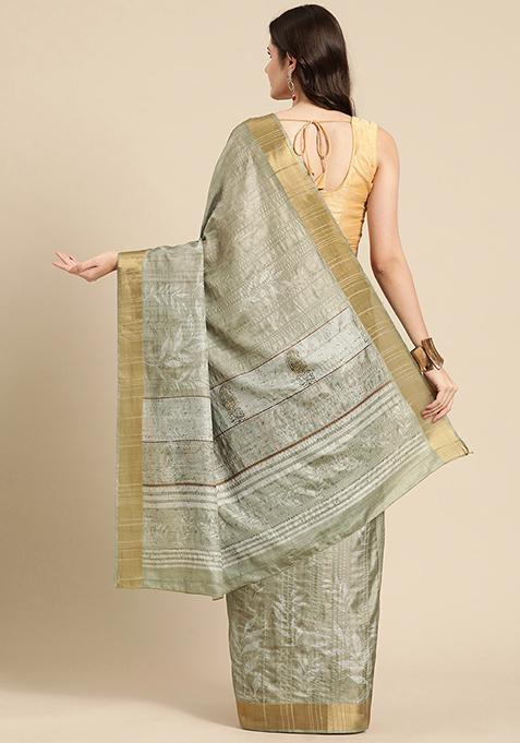 Maroon Floral Digital Print Soft Silk Saree Set