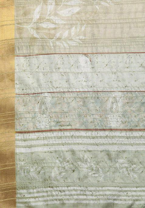 Maroon Floral Digital Print Soft Silk Saree Set