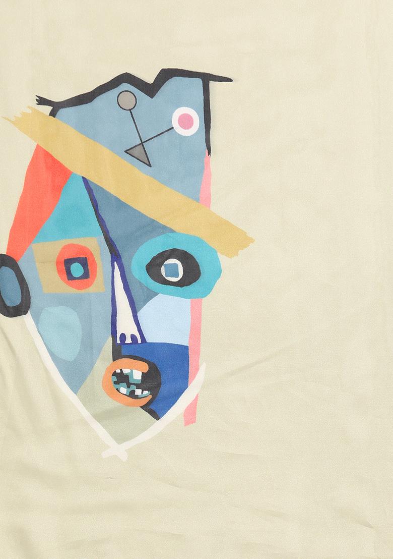 Maroon Geometric Digital Print Fringe Soft Silk Saree Set