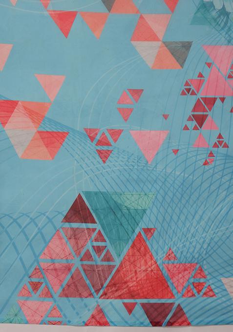 Blue Floral Digital Print Polyester Saree Set