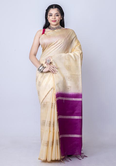 Multicolour Zari Embellished Saree Set