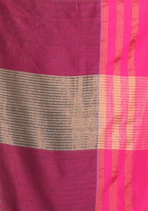 Ecru Cotton Saree Set