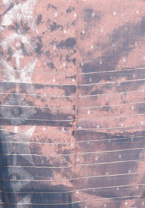 Blue Polka Dot Jamdani Tissue Saree Set