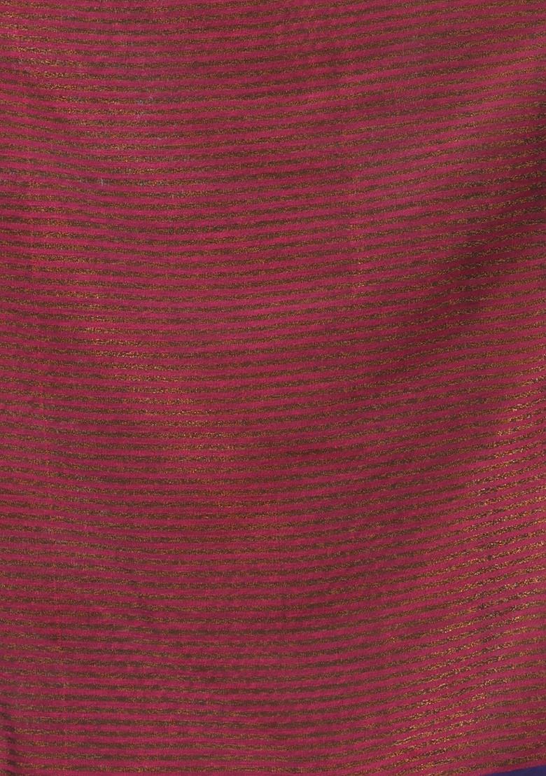 Blue Woven Work Pure Cotton Saree Set