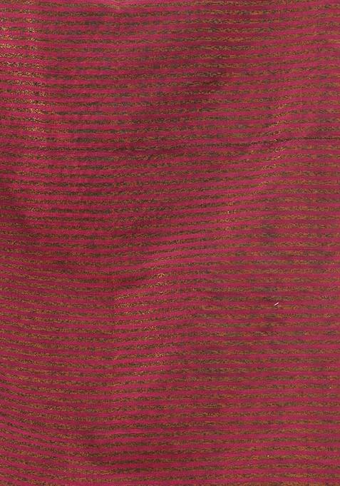 Black Woven Design Pure Cotton Saree Set