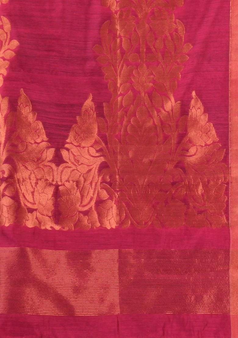 Teal Textured Cotton Blend Saree Set