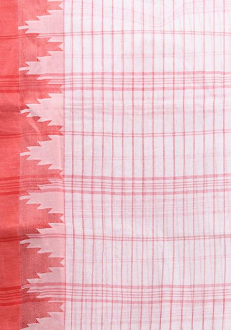 White Pure Cotton Saree Set