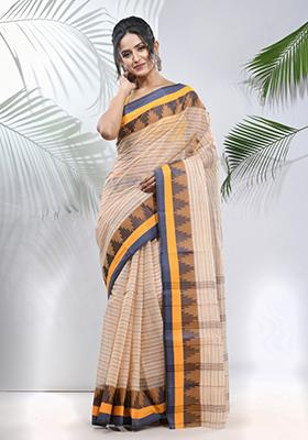 White Cotton Saree Set