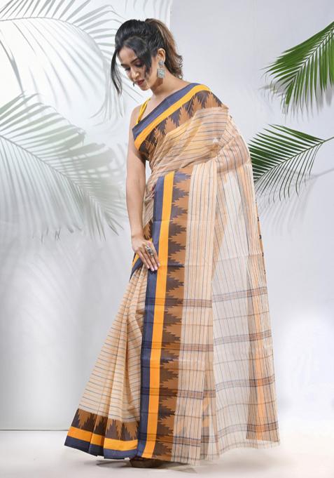 White Cotton Saree Set