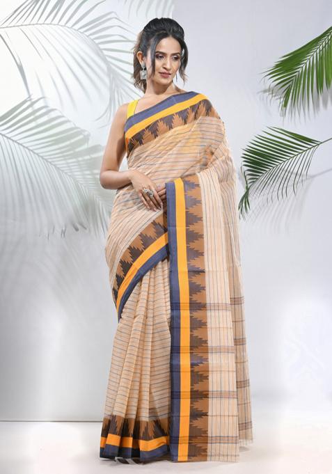 White Cotton Saree Set