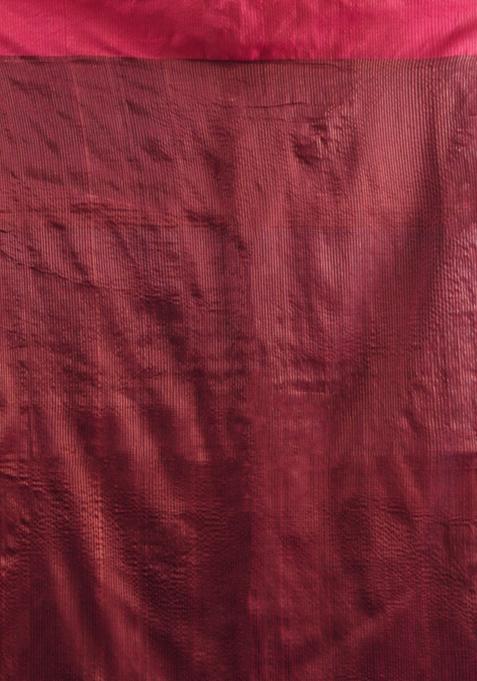 Teal Green Woven Design Cotton Saree Set