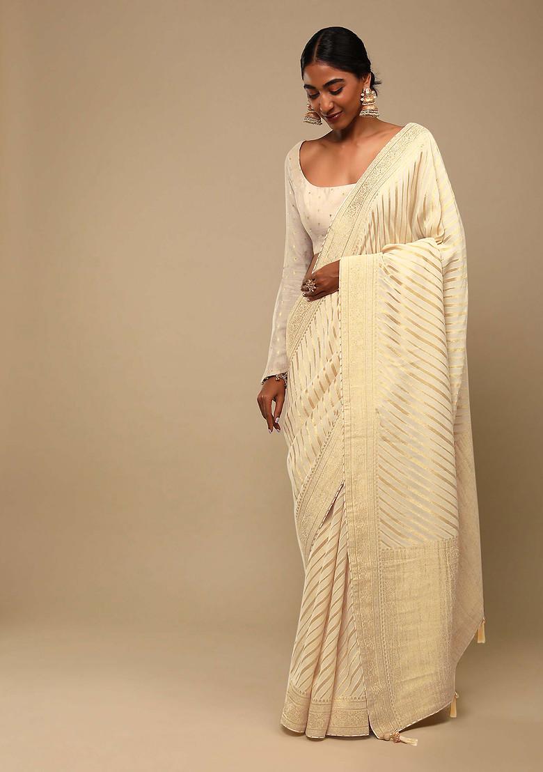 Golden Woven Design Banarasi Art Silk Saree Set