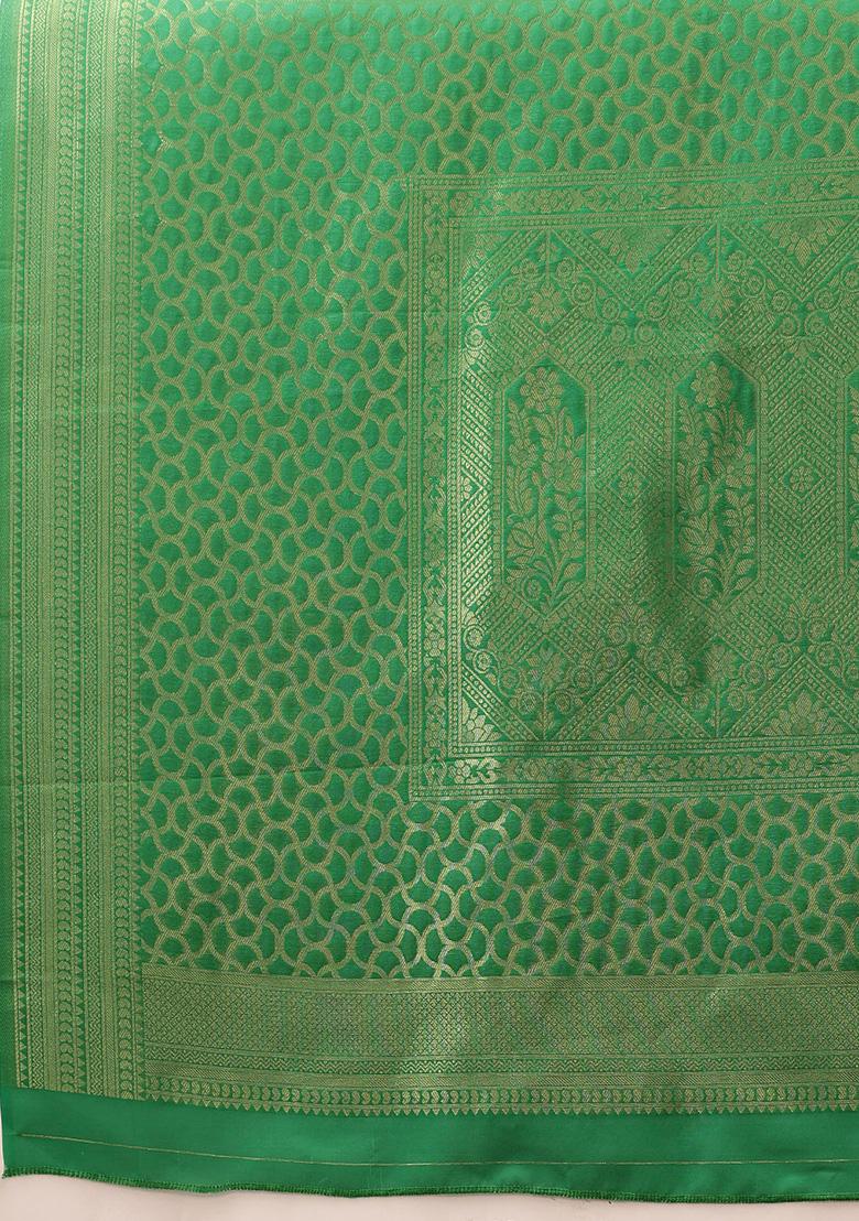 Purple Floral Print Crepe Saree Set