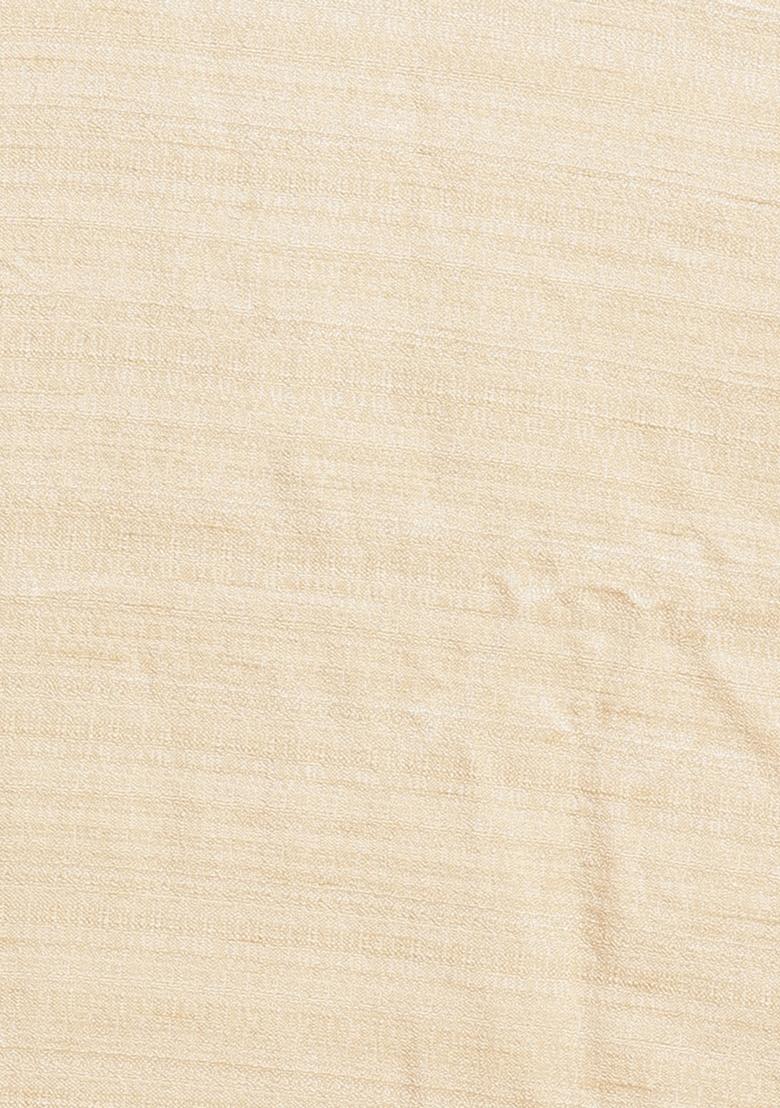 Beige Floral Poly Georgette Saree Set - Indya