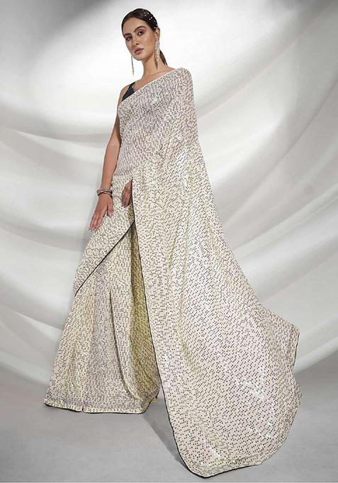 Green Georgette Saree Set