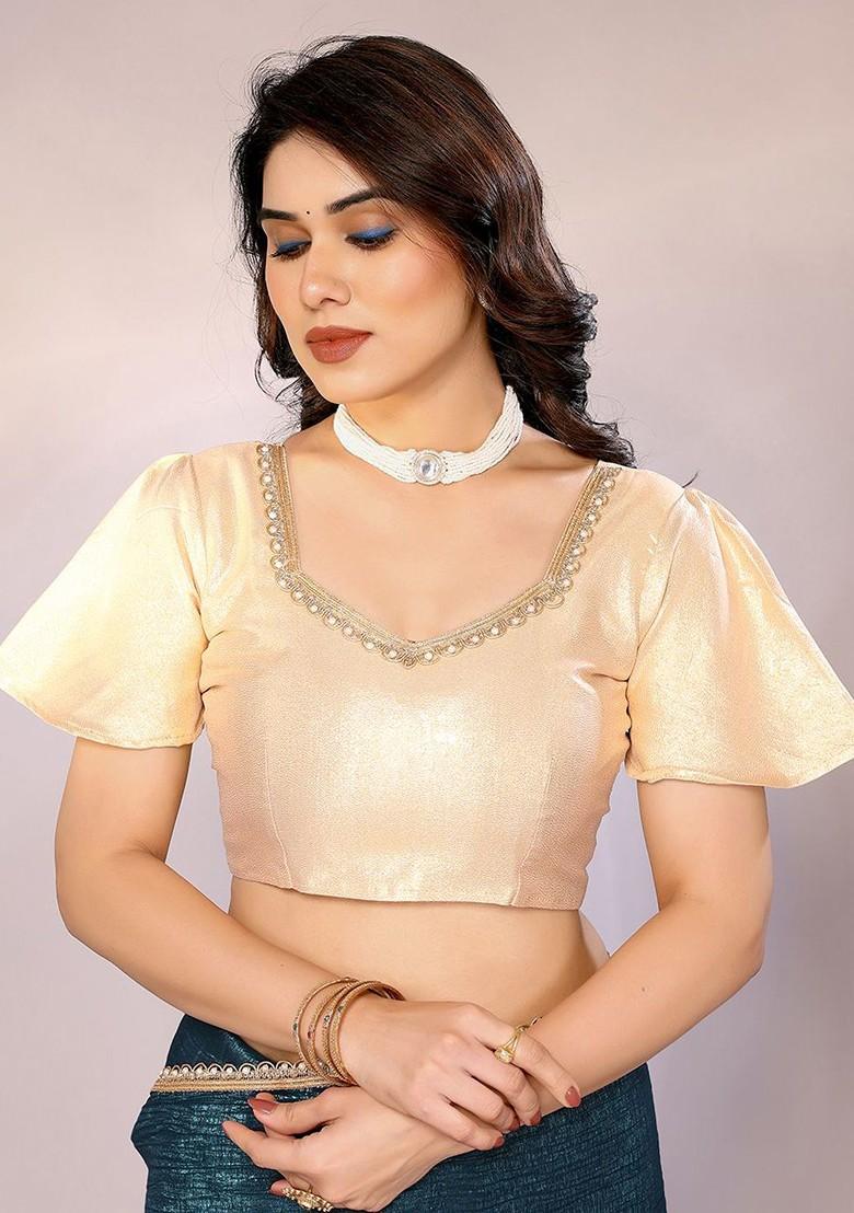 Teal Gotta Patti Saree Set