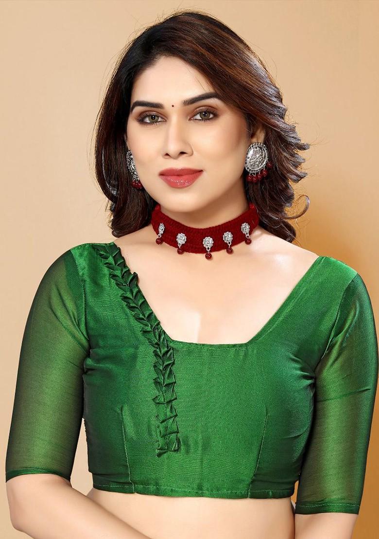 Red Floral Print Saree Set