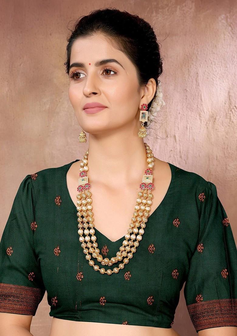 Maroon Ethnic Motifs Woven Zari Banarasi Saree Set