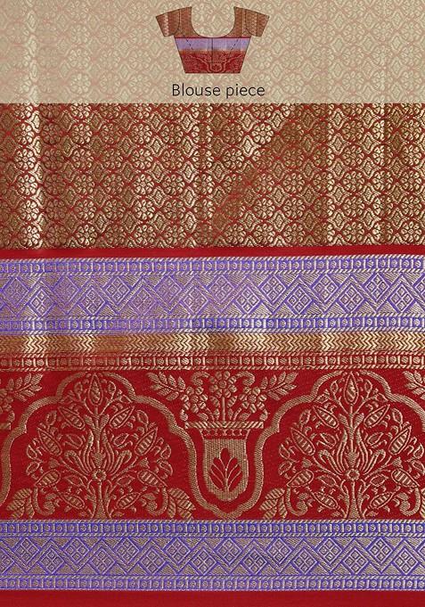 Black Ethnic Motifs Woven Zari Pure Banarasi Silk Saree Set