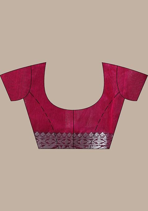 Black Ethnic Motifs Muslin Saree Set