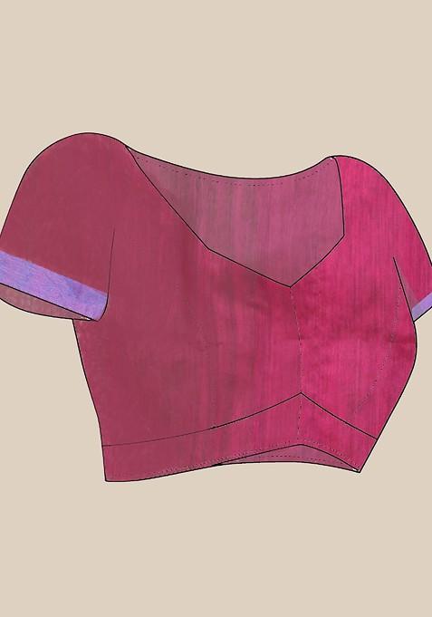 Green Ethnic Motifs Cotton Blend Saree Set