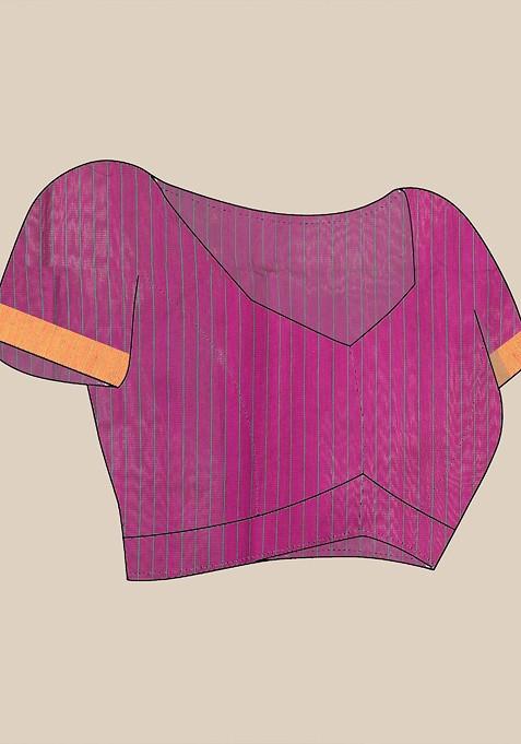 Green Ethnic Motifs Cotton Blend Saree Set