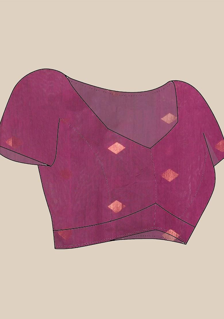 Green Printed Cotton Blend Saree Set