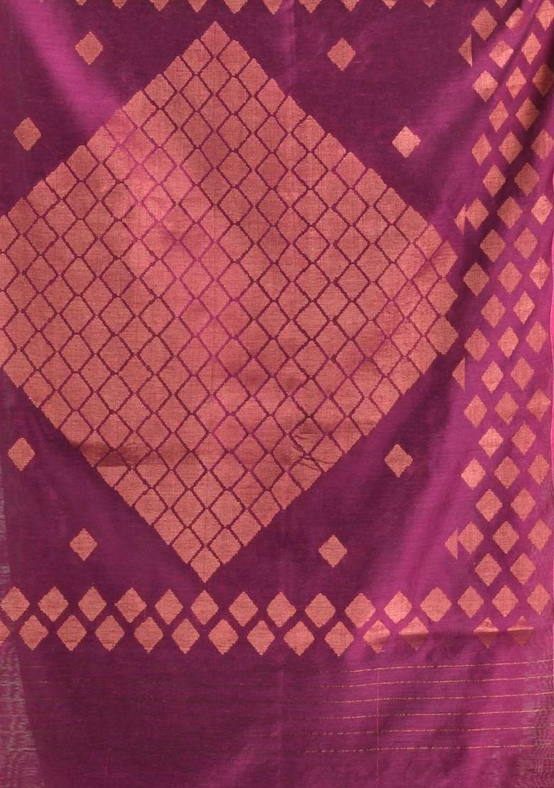 Green Printed Cotton Blend Saree Set