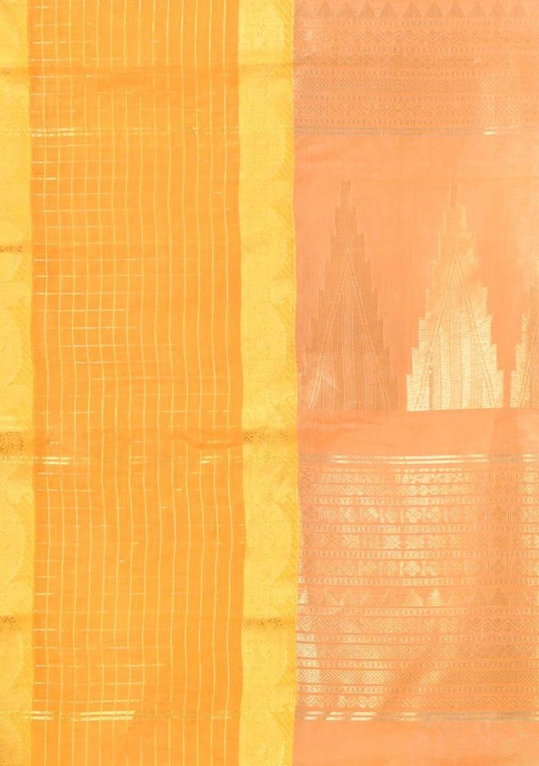 Beige Ethnic Motifs Cotton Saree Set