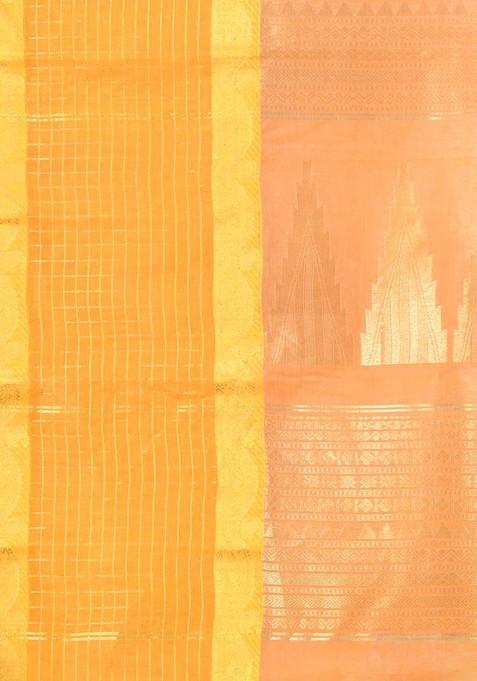 Beige Ethnic Motifs Cotton Saree Set