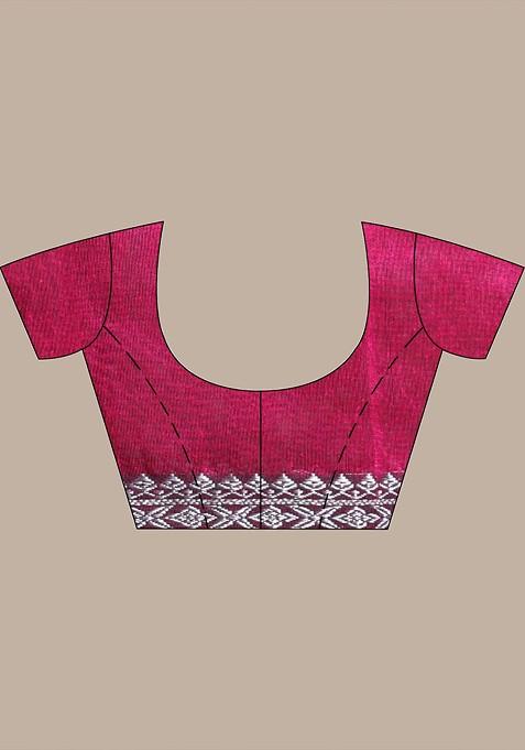 Green Ethnic Motifs Muslin Saree Set