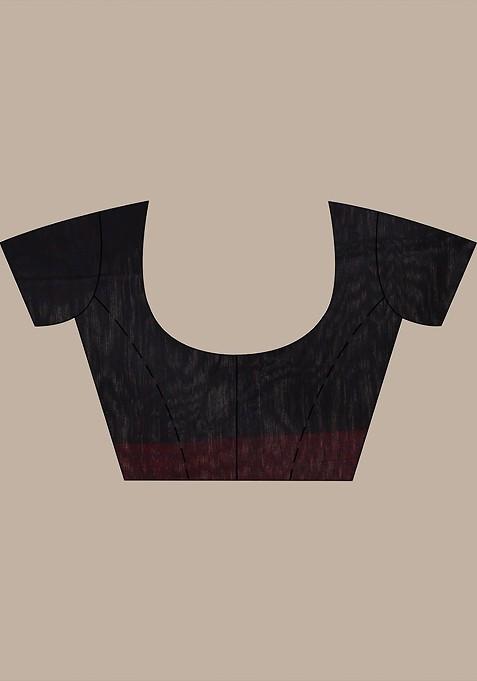 Off White Printed Pure Silk Saree Set