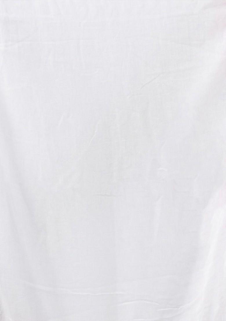 White Gota Patti Mulmul Cotton Saree Set