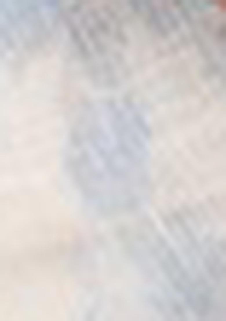 Blue Printed Cotton Saree Set