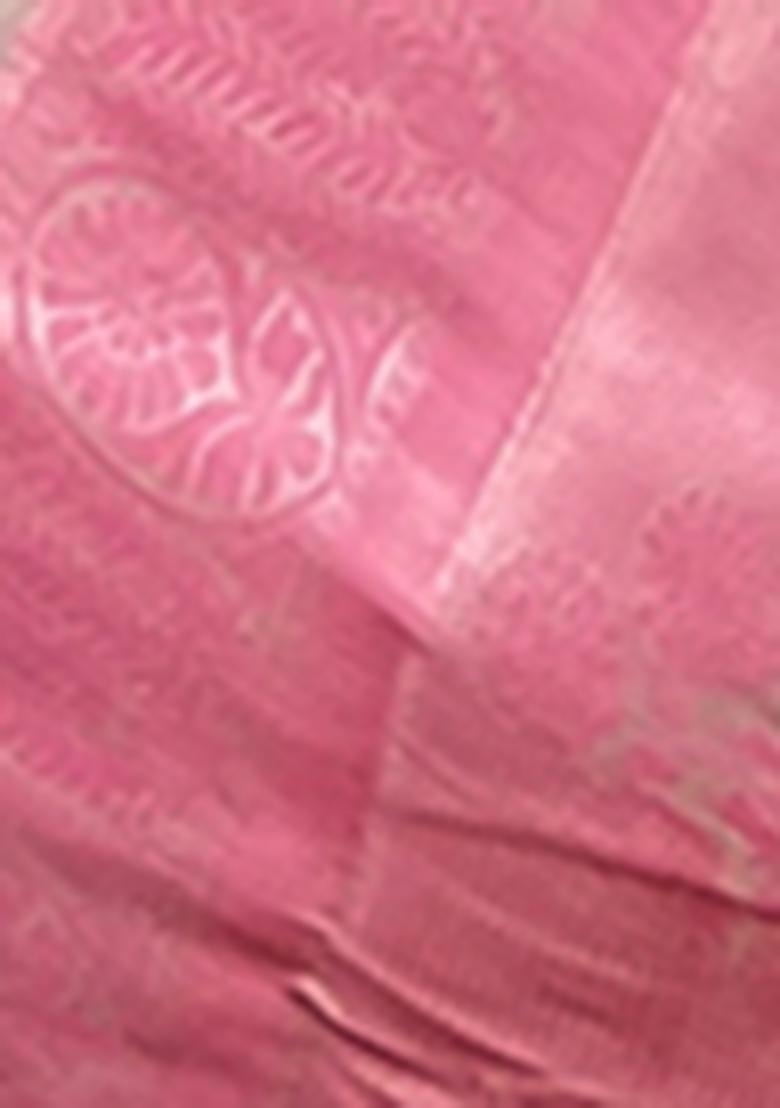 Chiku Brown Zari Woven Tissue Silk Saree Set