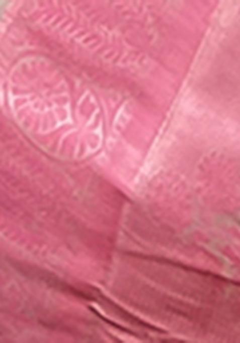 Chiku Brown Zari Woven Tissue Silk Saree Set